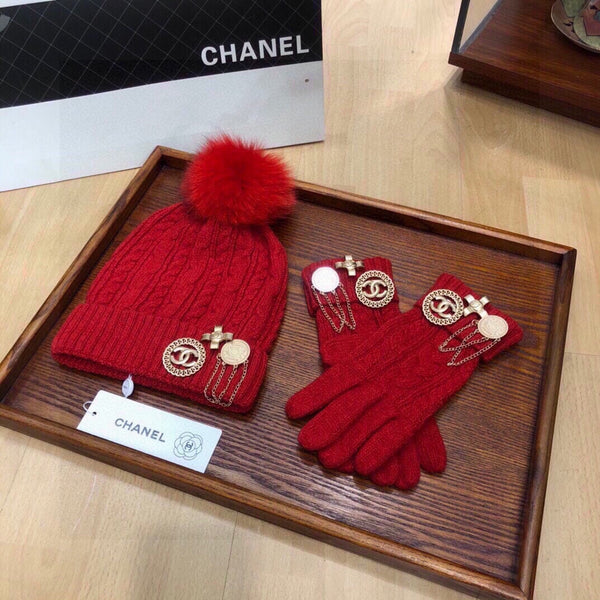 SET TRE PEZZI IN CASHMERE ROSSO CILIEGIA 424001