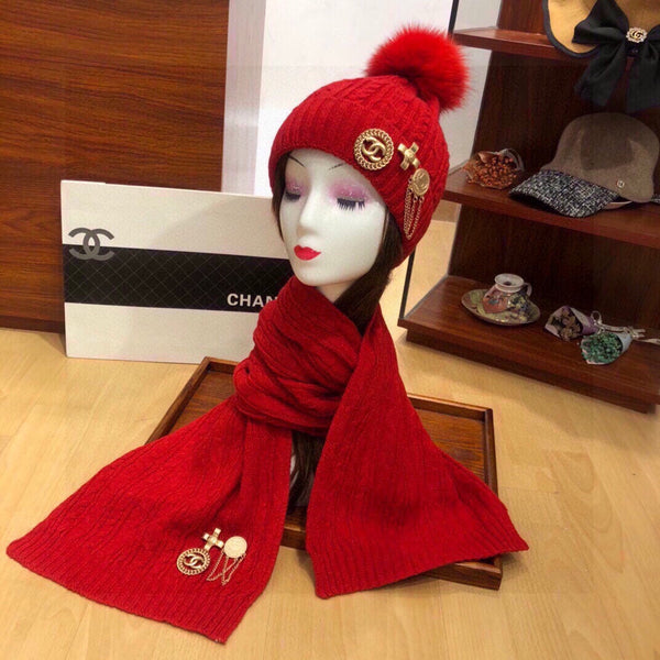 SET TRE PEZZI IN CASHMERE ROSSO CILIEGIA 424001