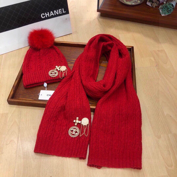 SET TRE PEZZI IN CASHMERE ROSSO CILIEGIA 424001