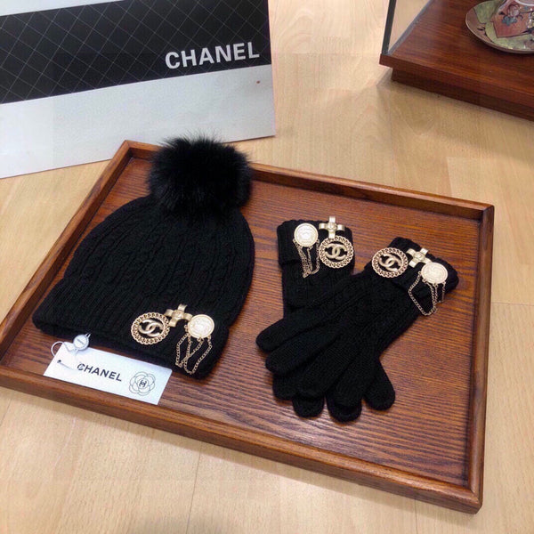 SET TRE PEZZI IN CASHMERE NERO 424002