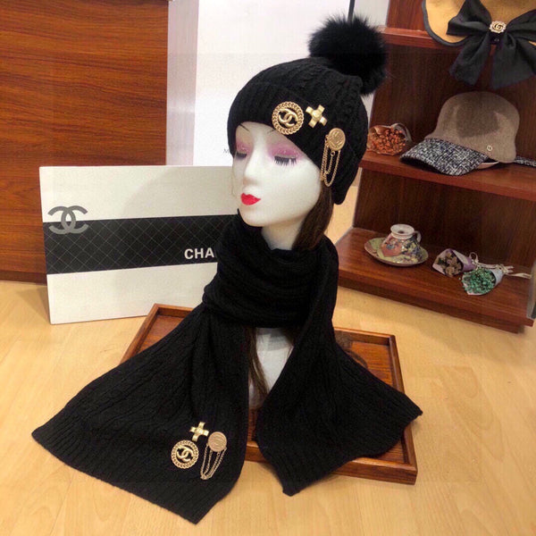 SET TRE PEZZI IN CASHMERE NERO 424002