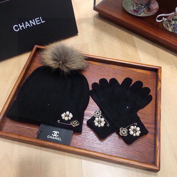 SET TRE PEZZI IN CASHMERE NERO 424004