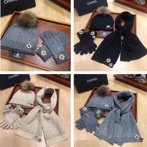 SET TRE PEZZI IN CASHMERE GRIGIO SQUALO 424005