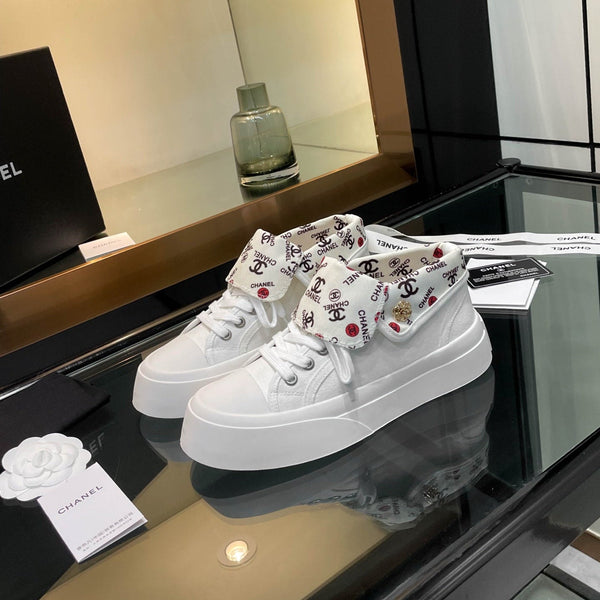 CC 25SS Biscuit Shoes 50mm White Canvas 413825