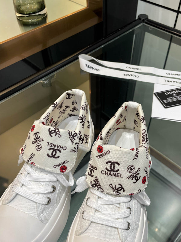 CC 25SS Biscuit Shoes 50mm White Canvas 413825