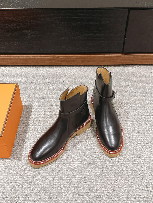 stivaletto history in pelle di vitello nera