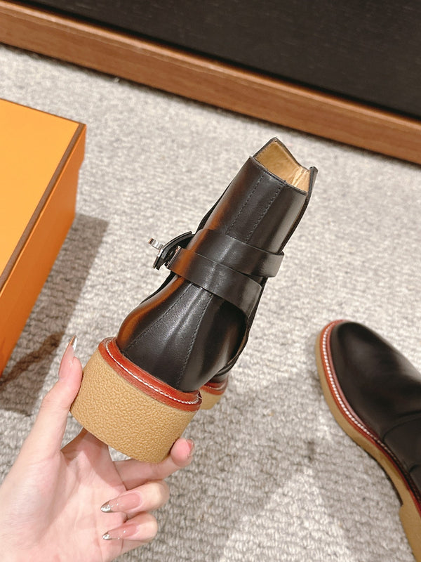 stivaletto history in pelle di vitello nera