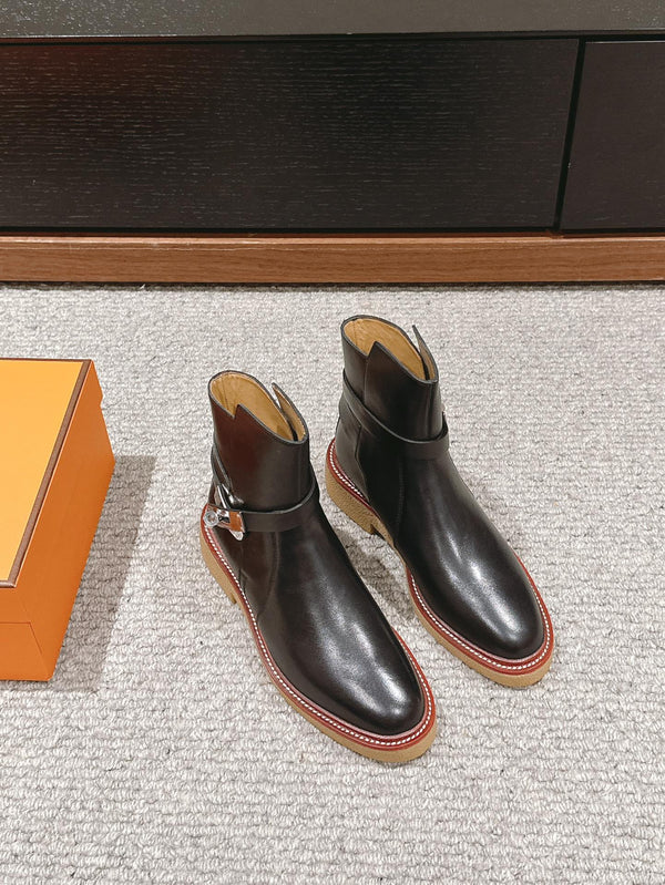 stivaletto history in pelle di vitello nera