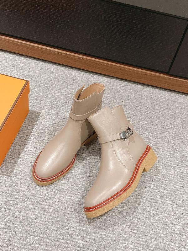 stivaletto history in pelle di vitello grigia