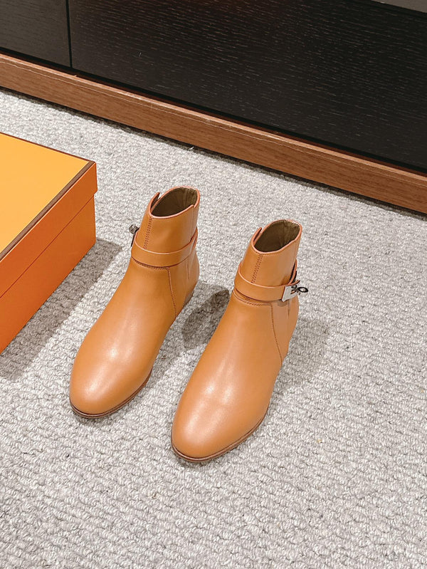 stivaletto neo in pelle di vitello marrone chiaro