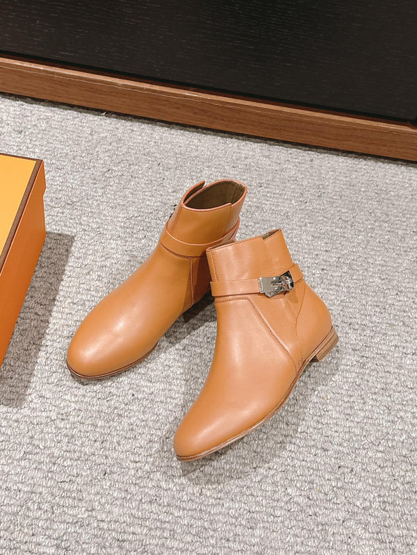 stivaletto neo in pelle di vitello marrone chiaro