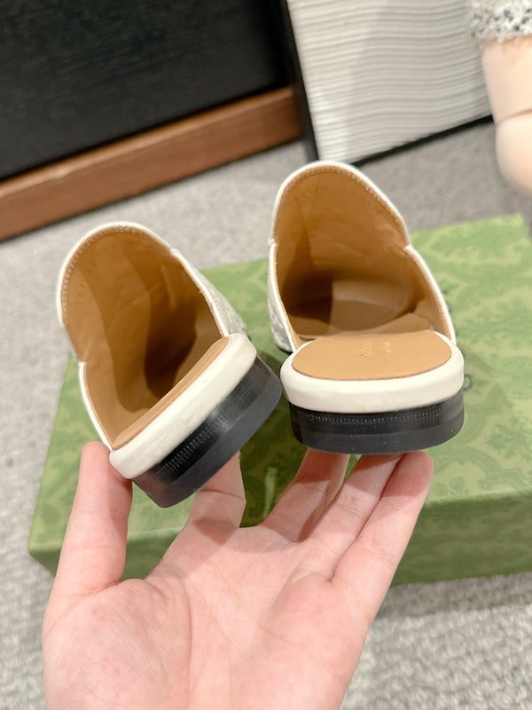 Horsebit Mule Cream GG Leather