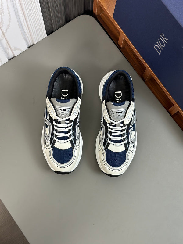 CD B22 SNEAKER NAVY AND WHITE MESH FABRIC