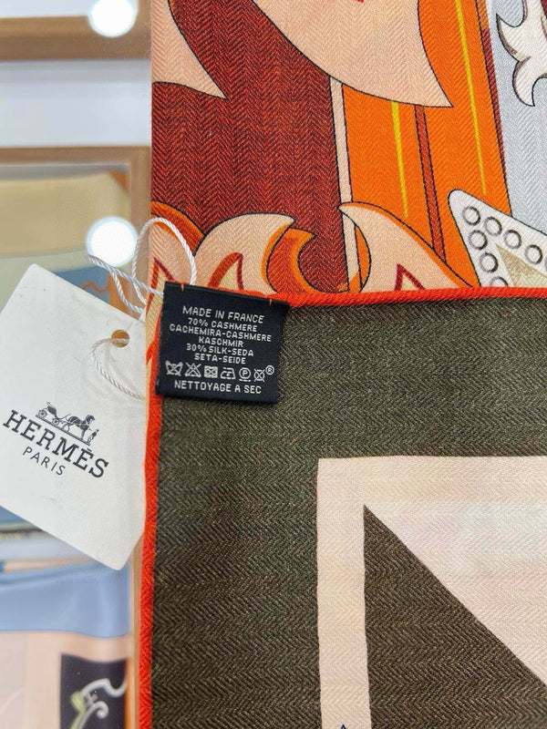 Brides Et Destin Scarf 140 CM In Colorful Cashmere And Silk 227900