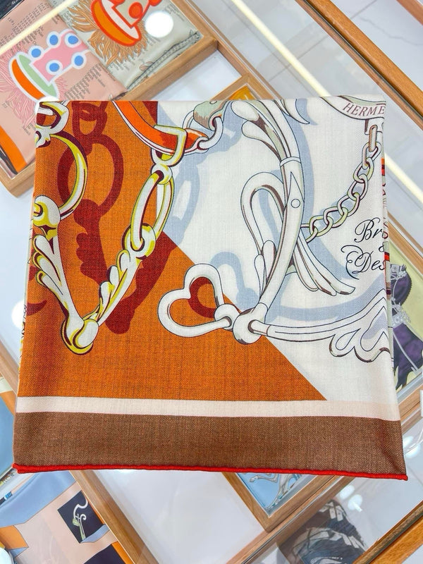 Brides Et Destin Scarf 140 CM In Colorful Cashmere And Silk 227900