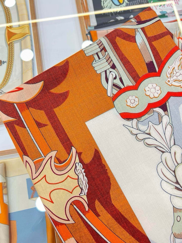 Brides Et Destin Scarf 140 CM In Colorful Cashmere And Silk 227900