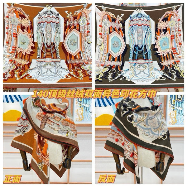 Brides Et Destin Scarf 140 CM In Colorful Cashmere And Silk 227900