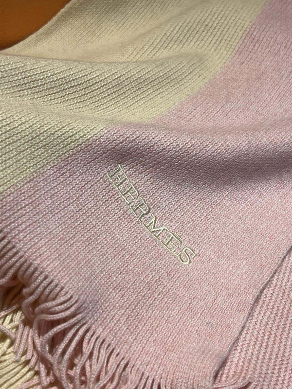 HIGH-END SCARF 180 IN LIGHT PINK MIX BEIGE CASHMERE