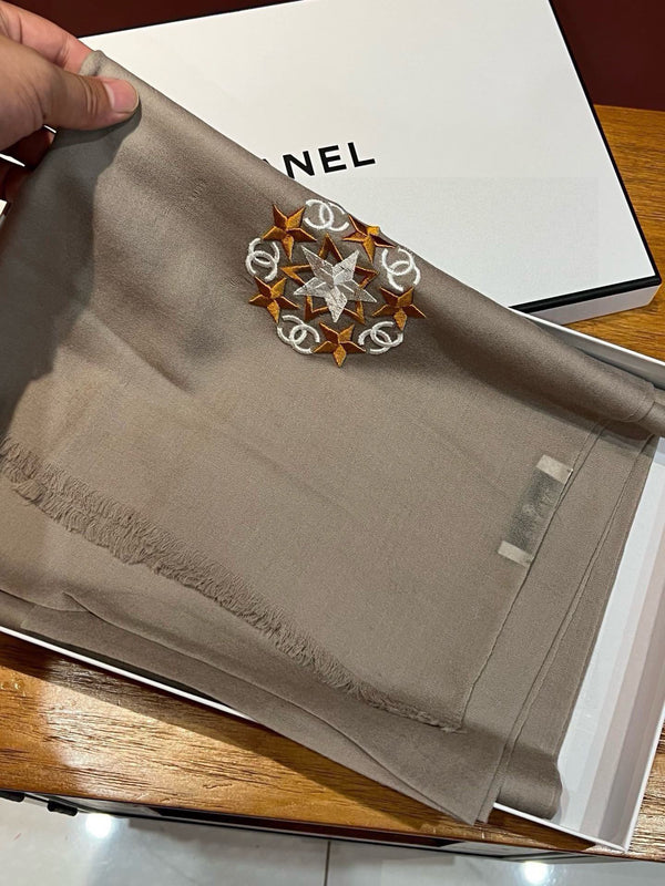 SCIARPA 200 CM IN CASHMERE MARRONE MEDIO 394614