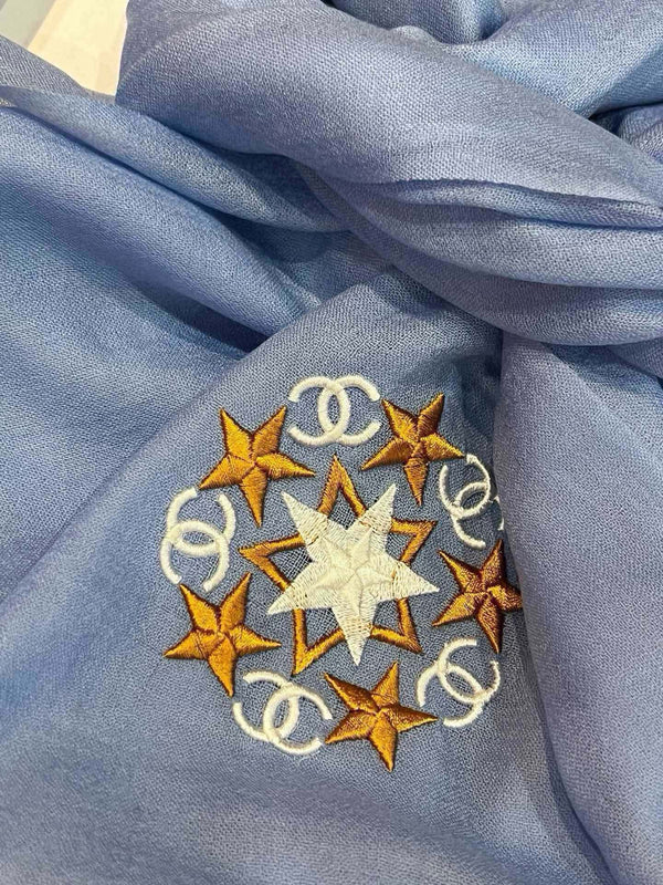 SCIARPA 200 CM IN CASHMERE BLU ELETTRICO 394616