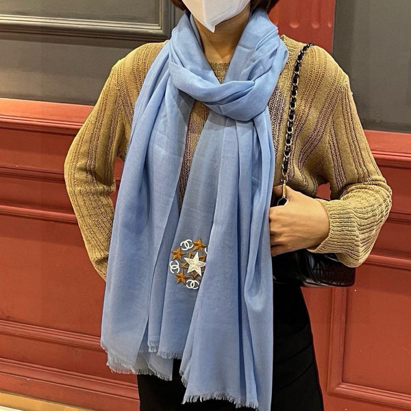 SCIARPA 200 CM IN CASHMERE BLU ELETTRICO 394616