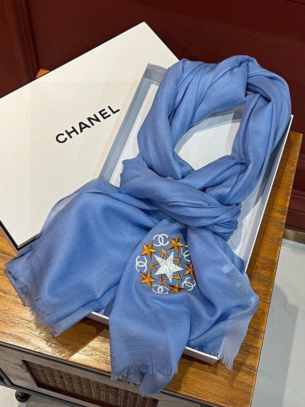 SCIARPA 200 CM IN CASHMERE BLU ELETTRICO 394616