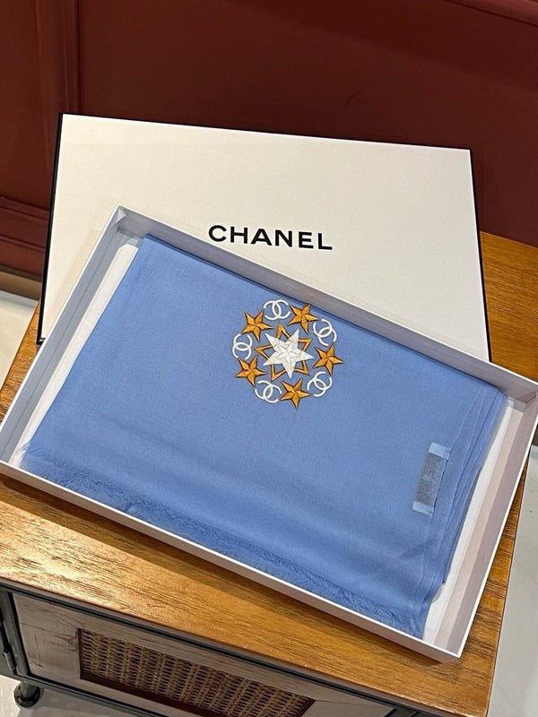 SCIARPA 200 CM IN CASHMERE BLU ELETTRICO 394616