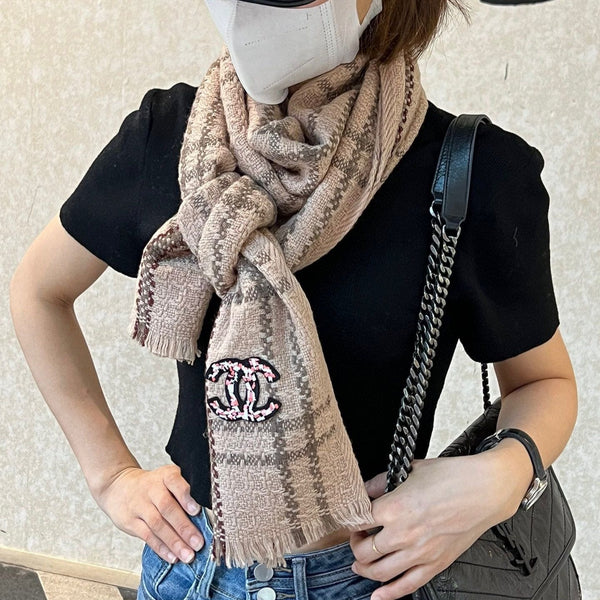 SCIARPA 190 CM IN CASHMERE MARRONE SIDRO 396471