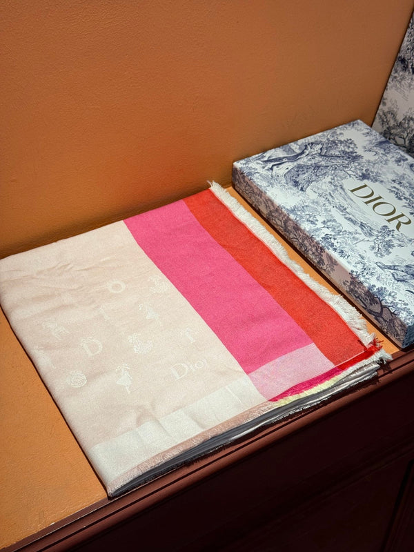 SCIALLE 140 CM IN CASHMERE E SETA ROSA CHIARO 413801