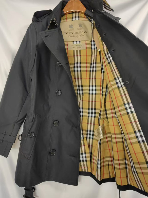 Bur 25 Chelsea Short Coat Black Cotton 220426