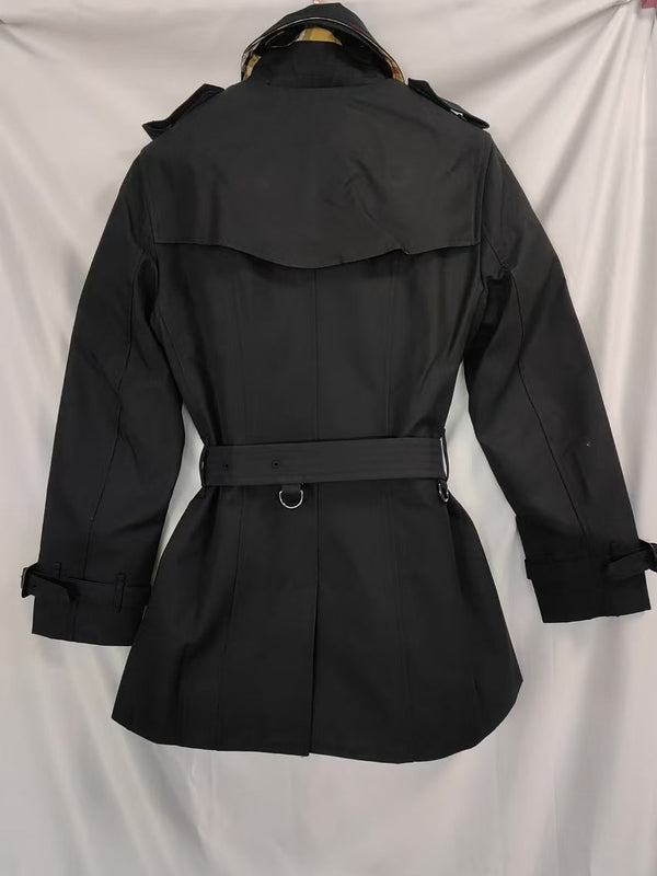 Bur 25 Chelsea Short Coat Black Cotton 220426