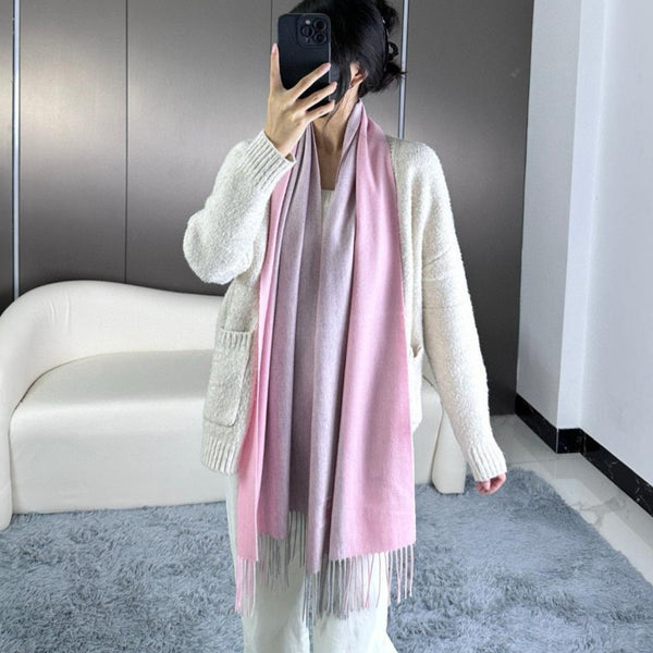 Scarf 190 CM In Pink Mix Grey Pink Cashmere 325944