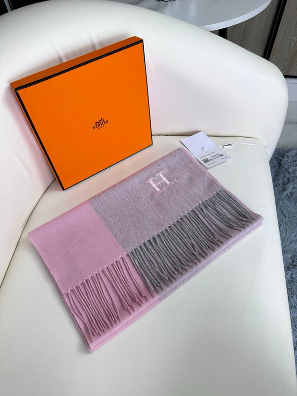 Scarf 190 CM In Pink Mix Grey Pink Cashmere 325944