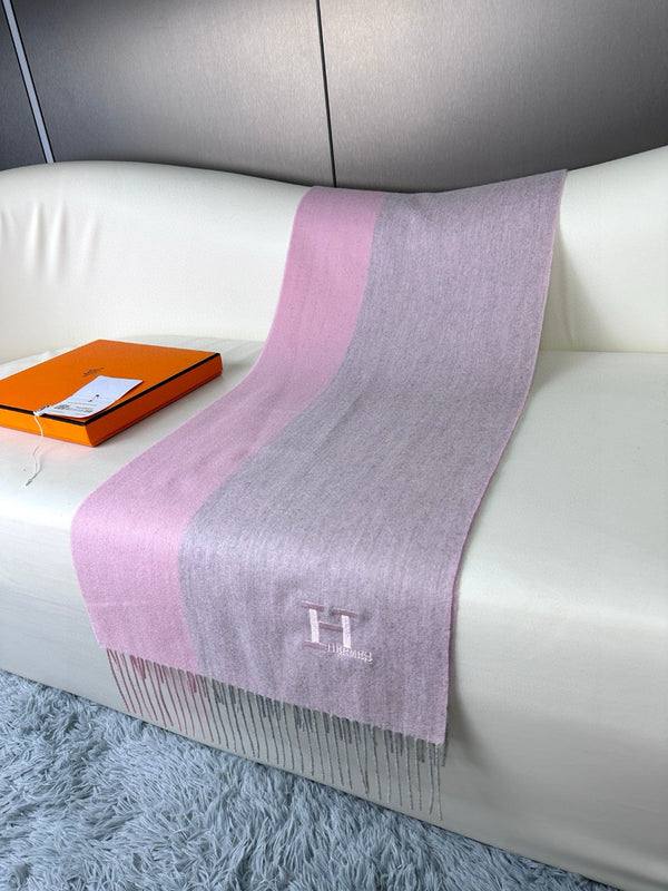 SCARF 190 CM IN PINK CASHMERE