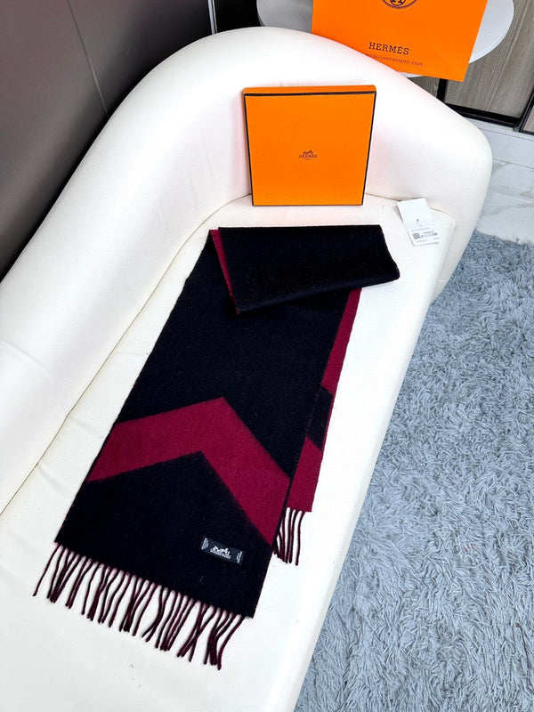 SCIARPA 190 CM IN CASHMERE NERO MIX VIOLA MARMELLATA 370395