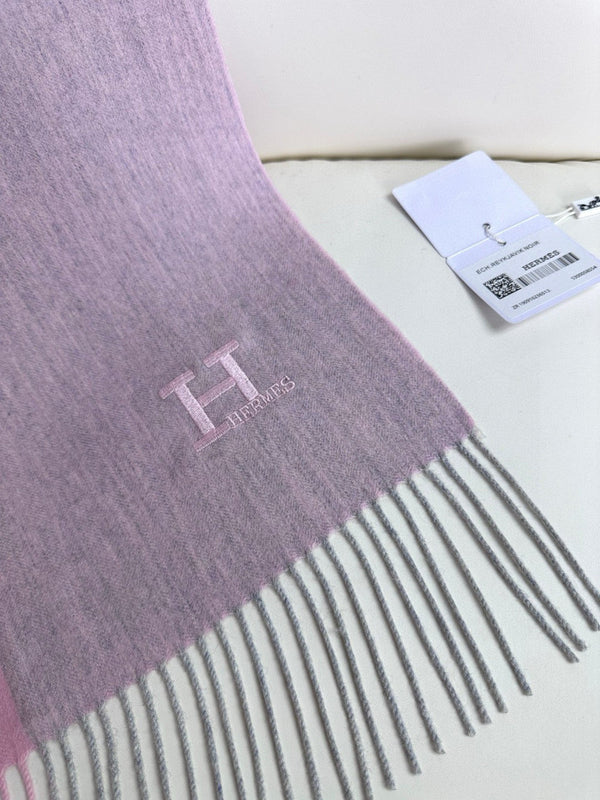 SCARF 190 CM IN BLUSH PINK CASHMERE