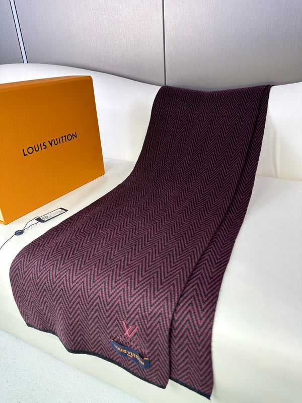 SCARF 180 CM IN WINE PURPLE CASHMERE 393154