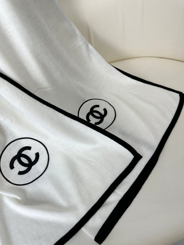 SCIARPA LUNGA 200 CM IN CASHMERE E SETA BIANCA 396410