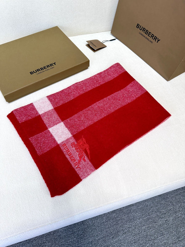 SCARF 190 CM IN CHERRY RED CASHMERE  398397