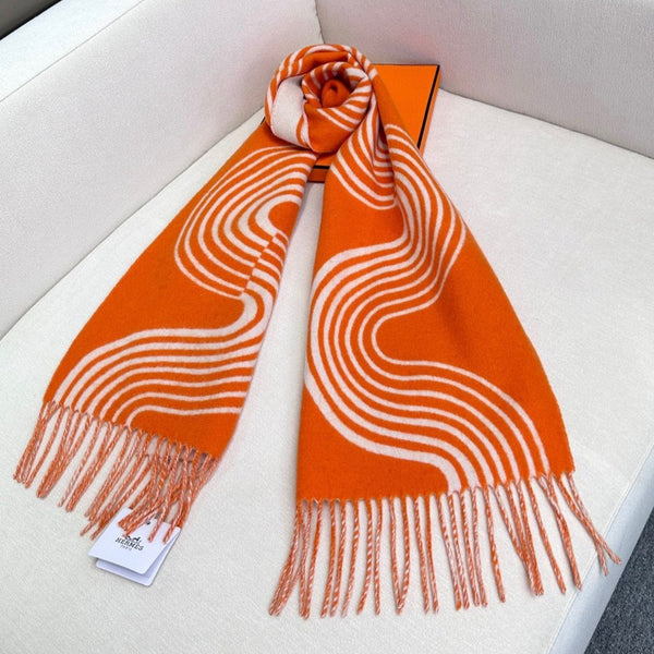 Scarf 180 CM Orange Mix Light Beige Cashmere