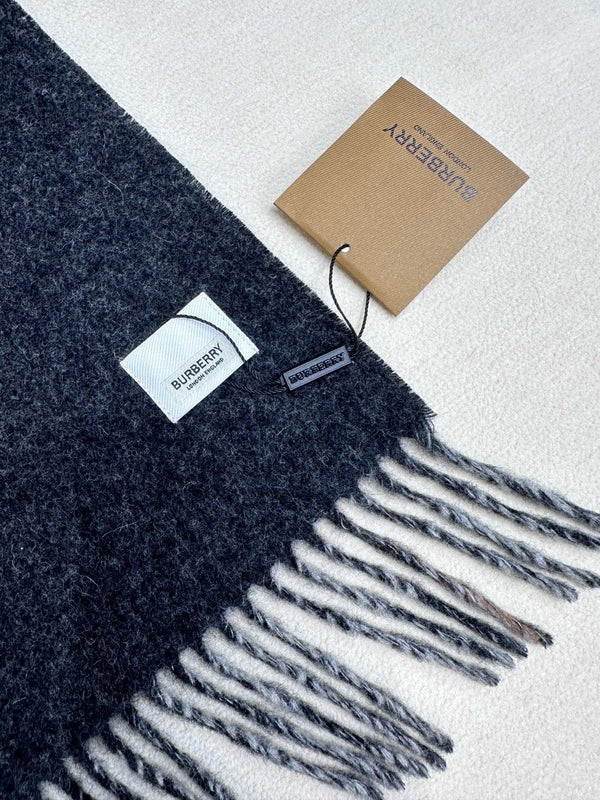 SCIARPA 180 CM IN CASHMERE NERO E GRIGIO CHIARO 407242
