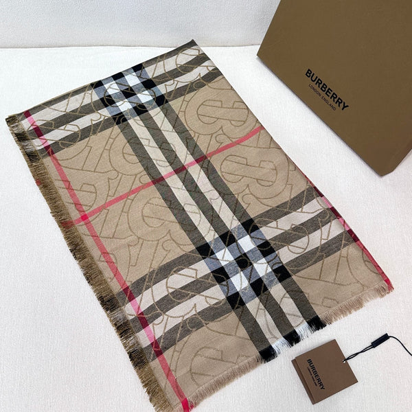 SCIARPA 220 CM IN VISCOSA E SETA DI GELSO MARRONE MEDIO 408541