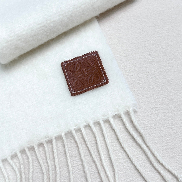 SCIARPA 185 CM IN MOHAIR E LANA BIANCA 413753