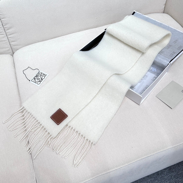 SCIARPA 185 CM IN MOHAIR E LANA BIANCA 413753