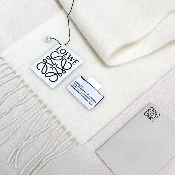 SCIARPA 185 CM IN MOHAIR E LANA BIANCA 413753