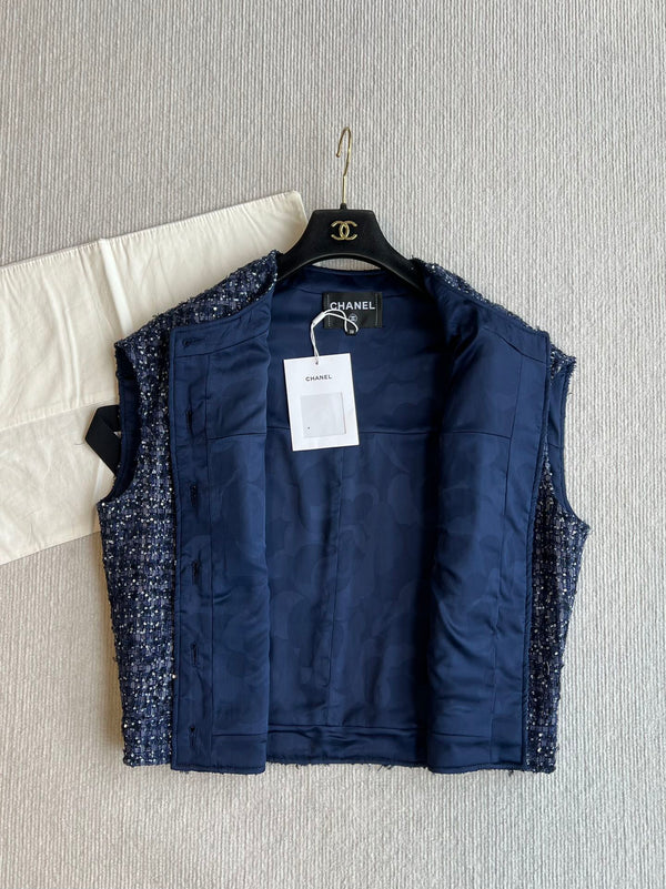 CC 25 Sleeveless Vest Yb Navy Blue Polyamide Cotton 237719