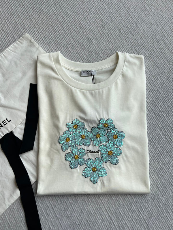 CC 25 Embroidered Sleeves Short Cotton