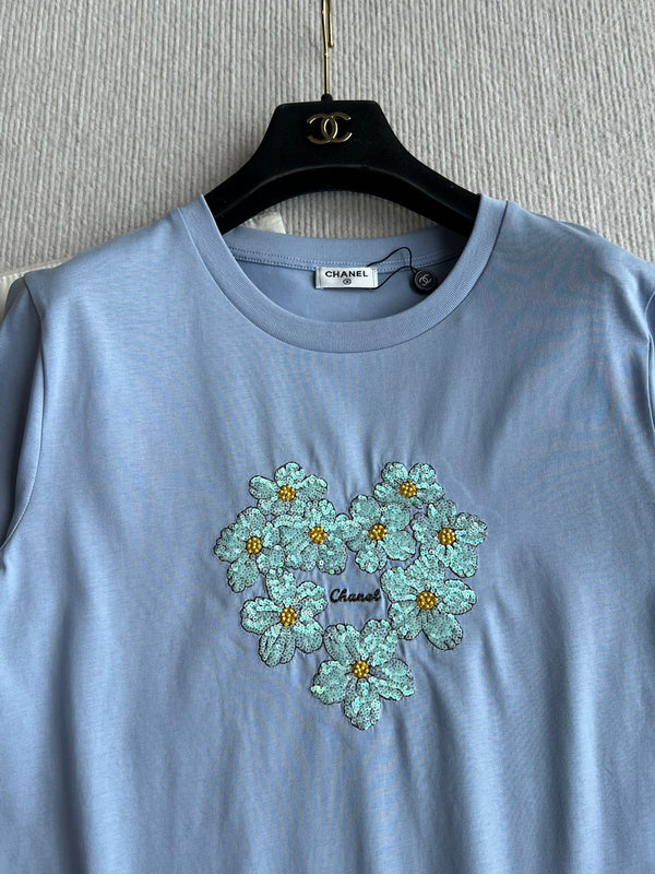 CC 25 Embroidered Sleeves Short Cotton