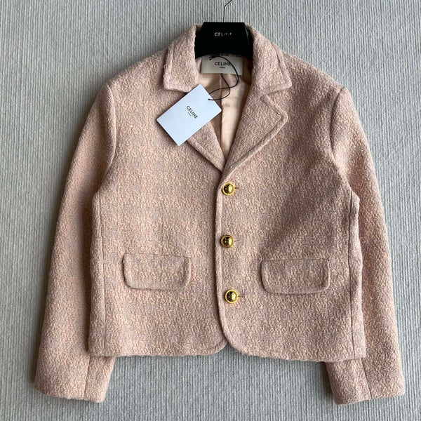 Celine 25 Jacekt Pink Wool Mohair