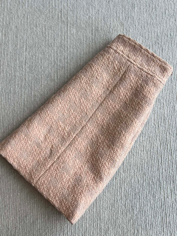 Celine 25 Skirt Pink Wool Mohair